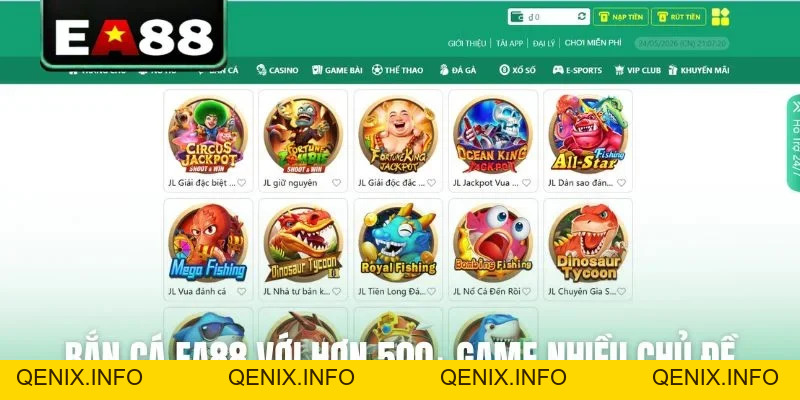 Bắn Cá EA88 - Chinh Phục Đại Dương Rinh Thưởng Cực Khủng - QENIX