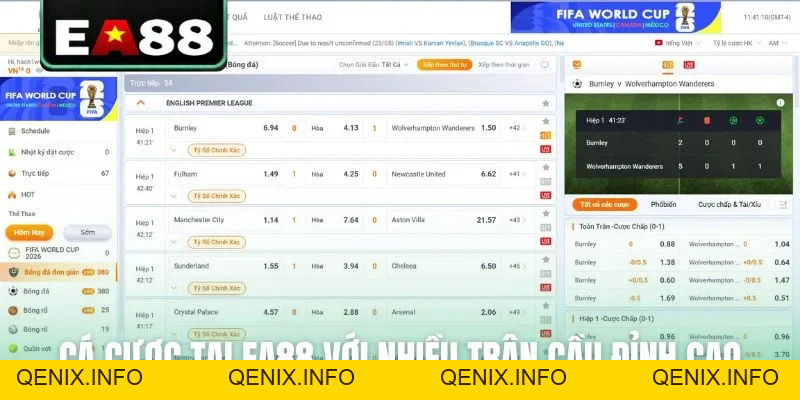 Thể Thao EA88: Sân Chơi Cá Độ Đẳng Cấp Và Chuyên Nghiệp - QENIX