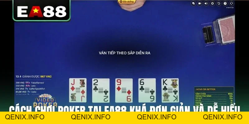 Cách Chơi Poker Chuẩn Quốc Tế Dành Cho Tân Thủ Dễ Hiểu - QENIX