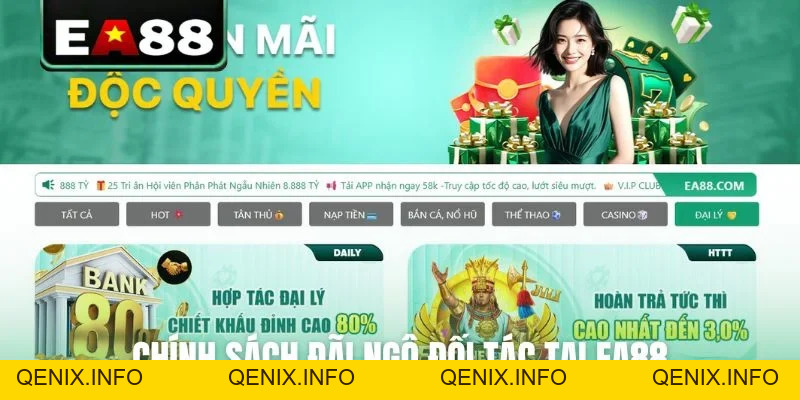Đại Lý EA88 - Cơ Hội Hợp Tác Nhận Hoa Hồng Khủng Đến 60% - QENIX