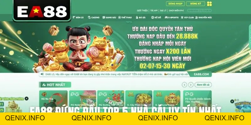 5 Nhà Cái Uy Tín Nhất - Thưởng Cực Khủng - Rút Tiền Nhanh - QENIX