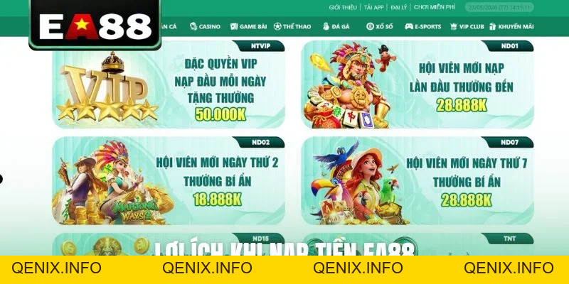 Hướng Dẫn Các Bước Nạp Tiền EA88 Siêu Tốc Trong 2 Phút - QENIX