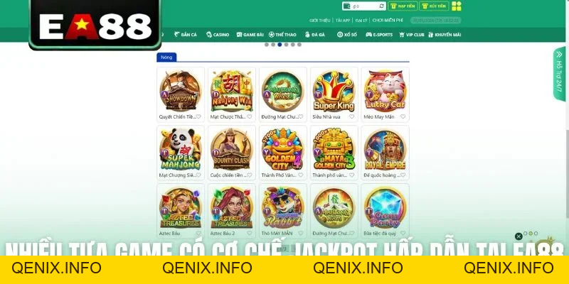 Nổ Hũ Jackpot - Trải Nghiệm Quay Hũ Đỉnh Cao Tại EA88 - QENIX
