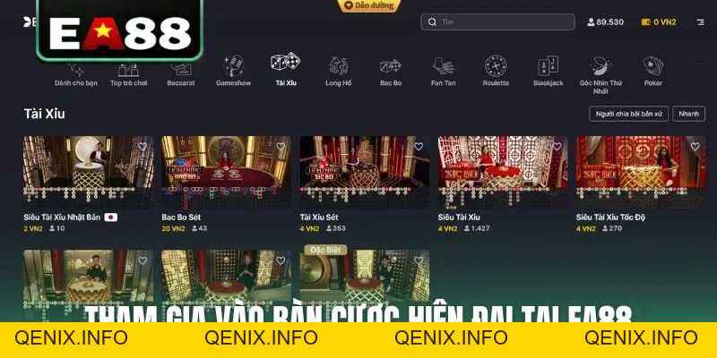 Tài Xỉu Online EA88: Bí Kíp Tham Gia Đặt Cược Thắng Lớn - QENIX