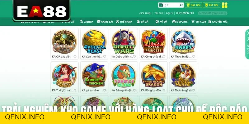 Bắn Cá EA88 - Chinh Phục Đại Dương Rinh Thưởng Cực Khủng - QENIX