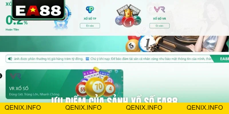 Xổ Số EA88 - Sảnh Cược Lô Đề Trực Tuyến Thưởng Hậu Hĩnh - QENIX