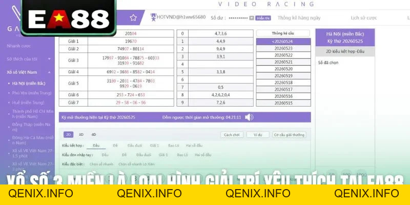 Xổ Số 3 Miền EA88 - Bí Kíp Bắt Trọn Cầu Đẹp Từ Cao Thủ - QENIX